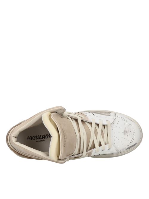 Sneakers alte in pelle HIDNANDER | THE CAGE DUAL HD2MS180 100BIANCO-BEIGE